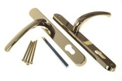 Blenheim Door Handles for Upvc in Hardex Gold, 92mm / 243mm