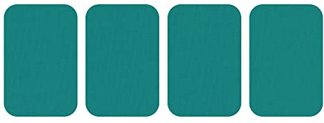 dalipo 05009 - Bügelflicken 4er-Pack, ca. 7,6x4,9cm, türkis