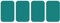 dalipo 05009 - Bügelflicken 4er-Pack, ca. 7,6x4,9cm, türkis