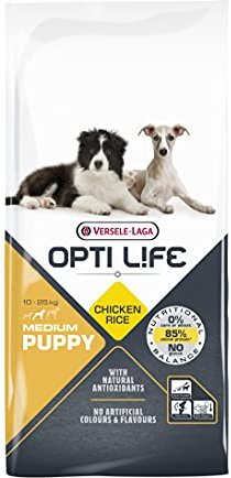 VERSELE-LAGA - Opti Life Puppy Medium - Trockenfutter für Welpen - Mittelgroße Rassen - 12,5kg