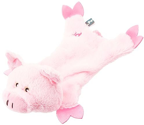 Petface Farmyard Buddies Jouet Plat en Peluche pour Chien Motif Cochon Rose