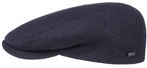 Lipodo Sport Flatcap - Schiebermütze Damen Herren - Flache Mütze mit Schirm - sportliche Schirmmütze Übergangszeit und Winter Blau 51 cm