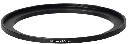 vhbw Step-Up-Ring Adapter von 82 mm auf 95 mm für Kamera Objektiv - Filteradapter, Metall, Schwarz