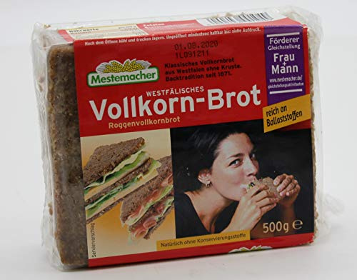 Mestemacher Vollkornbrot,Westfälisch, 6er Pack (6 x 500 g Packung)