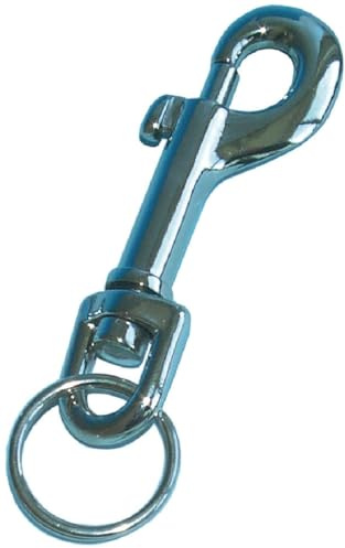 Wedo 262499 Karabinerhaken (4er-Set, aus Metall, glanzvernickelt Inhalt: je 2 Stück 65 mm und 75 mm)