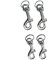 Wedo 262499 Karabinerhaken (4er-Set, aus Metall, glanzvernickelt Inhalt: je 2 Stück 65 mm und 75 mm)