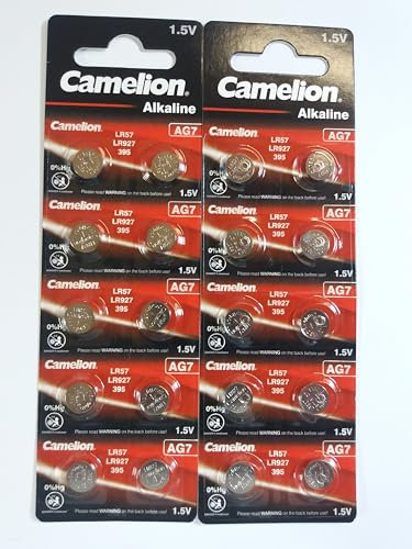 20 x AG7 LR57 KNOPFZELLEN 195 395 GP91A SR927W CAMELION