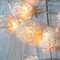 Lights4fun Metal Mesh Heart Shaped Fairy String Lights 10 Warm White LEDs Battery Operated with Timer 1.35m