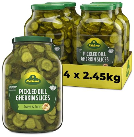 Kuhne Pickled Dill Chips, 2.45 kg (Pack of 4)