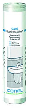 CONEL Silikon-Dichtmasse weiss, Wasserfest, Paste, für Badewanne, Waschbecken, Fliese