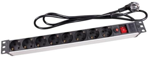 PEREL - EBP08PDU-G 8-Fach PDU Steckdosenleiste für 19 Rack, Kabel 2,15 167168