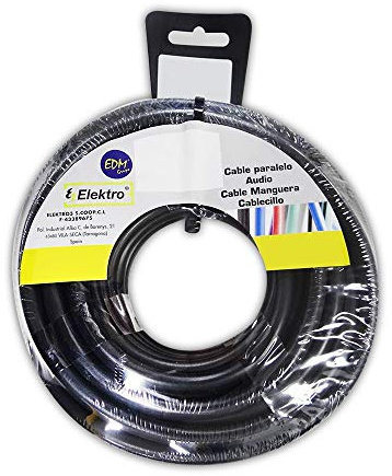 eDM Schlauchrolle aus Acryl, 3 x 1 mm, 1000 V, Schwarz, 20 m