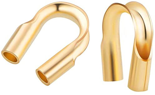 BENECREAT 30 STUCKE 14 Karat Gold Gefullt Draht Kabelschutz Loch Guardian Protector Ornament Erkenntnisse fur DIY Schmuckherstellung