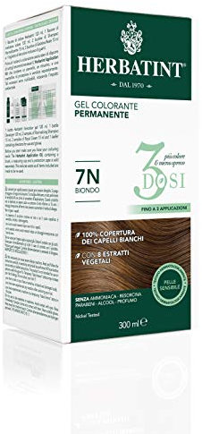 Herbatint Dauerhaftes Farbgel 3 Dosen - 7N Blond 300ml