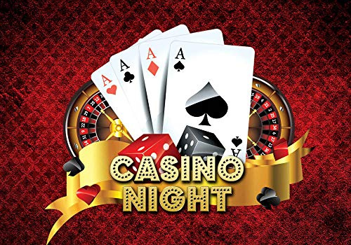 Casino Night Hintergrund für Party Fotografie FHZON 3 x 2,1 m Poker Roulette Fotografie Hintergrund Themenparty Tapete YouTube Hintergründe Fotoautomaten Requisiten LSFH386