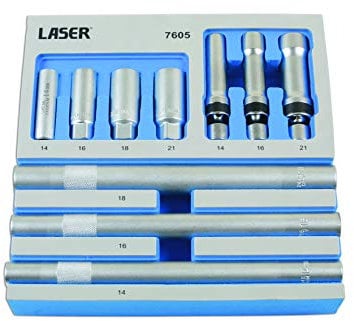 Laser 7605 Spark Plug Socket Set 3/8D 10pc