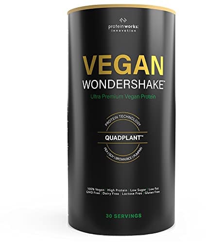Protein Works - Vegan Wondershake, Vegan Protein Shake, High-Protein Plant-Based Nutrition, 30 Servings, Strawberries & Cream, 750g