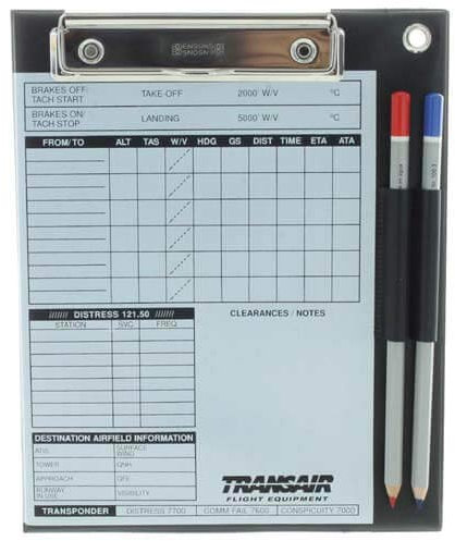 TRANSAIR TR-2 planchette de vol