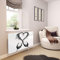 Glass Radiator Cover Printed - Wine Splash Heart BW - Made by Premier Range in 820mm Wide x 640mm High