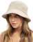 FURTALK Unisex Bucket Hat Mens Womens Sun Hats Vintage Washed Cotton Packable for Travel Fishing Camping Summer Beach, Beige, M-L