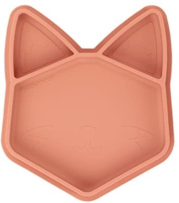 Babymoov Assiette silicone compartimentée ISY PLATE Renard Terracotta