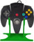 Wandhalterung kompatibel für Nintendo N64 Controller Wandmontage - Grün