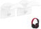 thirei Soporte para Auriculares, no Requiere Taladrar Soporte Auriculares de Gel de Sílice, Headset Stand con Gancho, Headset Stand con Gancho, Soporte Auriculares, Blanco, 2 Piezas