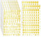 Prasacco 12 Blätter Buchstaben Zahlen Aufkleber, Selbstklebende Groß und Klein Buchstaben Aufkleber Alphabet Zahlen Dekorative Aufkleber für DIY Handgemachte Scrapbooking Schilder Grußkarten (Gold)