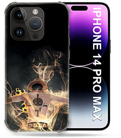 Cokitec Case for iPhone 14 Pro Plus (6.7) Manga One Piece Ace Black