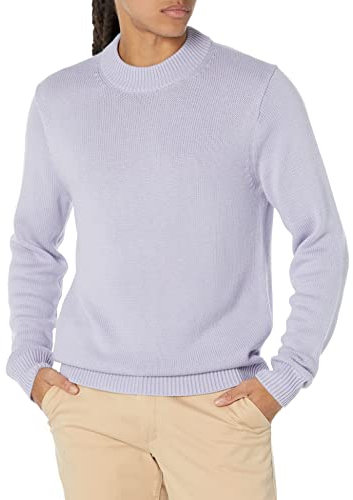 Amazon Essentials Maglione a Girocollo dalla vestibilità Standard (Disponibile in Taglie Extra Forti) (precedentemente Amazon Aware) Uomo, Lilla, L