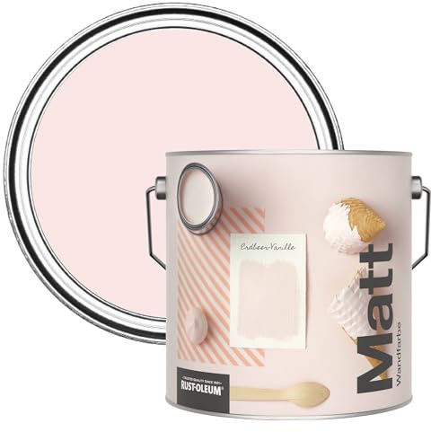 Rust-Oleum Peinture Mate Murs et Plafonds Rose - Vanille Fraise 2,5L