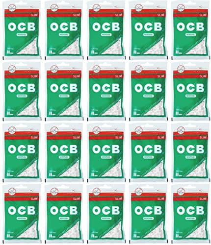 OCB Menthol Slim Filter Drehfilter Ø 6mm + Sticker (20x120)