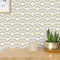 VaryPaper Papier Peint Geometrique Moderne 44.5cmx200cm Papier Peint Or Motif Papier Adhesif pour Meuble Blanc Rouleau Papier Vinyl Autocollant Papier Peint Adhesif Mural Salon Salle de Bain Armoire