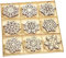 Holz-Schneeflocken, 8,9 cm, unlackiertes Holz, schneeförmige Ausschnitte für Bastelarbeiten, mit Sortiertablett (je 5 Stück, 9 Designs), 45 Stück