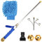 Hochdruckreiniger Pistole mit 2 Jet Nozzles, Verlängerungsrohr, Adapter und Handschuhe, Hochdruck Lanze Verstellbare Düse für Gartenschlauch Auto (Blau)