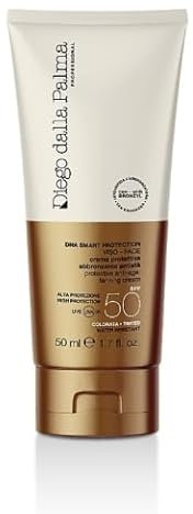 Crema protettiva abbronzante antietà viso alta protezione spf 50