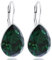 Emerald Ohrringe Silber Kristalle aus Österreich Klappverschluß Tropfen NOBEL SCHMUCK
