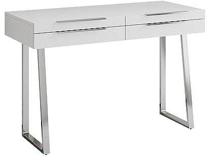 Vicco Schreibtisch Alexia, Arbeitstisch für das Büro, Weiß, 120 x 50 cm mit Schubladen