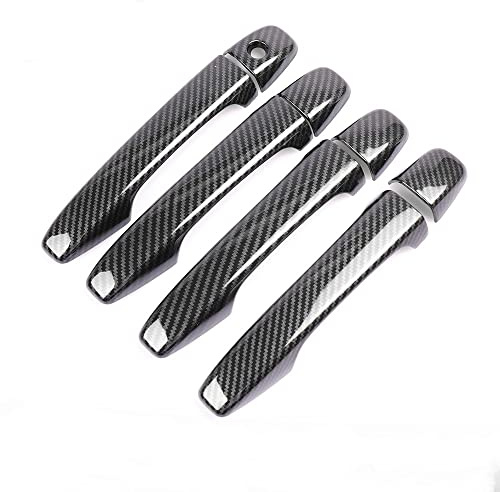 Poignée Porte extérieure pour Citroen C4 C4 pour Picasso C6 pour Peugeot 207 308 407 Chrome POIGNÉE DE Porte Couvercle Garniture Livraison Directe Gratuite Poignée Porte Voiture (Couleur : Fibre de c