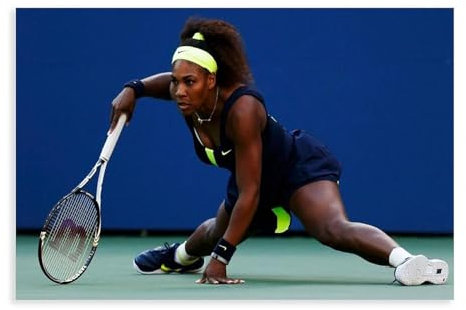 EYEZER Serena Williams Leinwand-Poster, Wandkunst, Dekordruck, Bild, Gemälde für Wohnzimmer, Schlafzimmer, Dekoration, ungerahmt, 30 x 45 cm