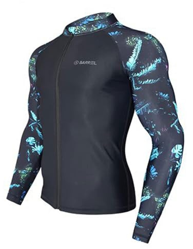 Letuwj Conjunto de camiseta de protección solar para hombre, traje de baño de cuerpo completo, traje de surf, traje de neopreno de manga larga y pantalones largos, Negro (Black Top), 4X-Large