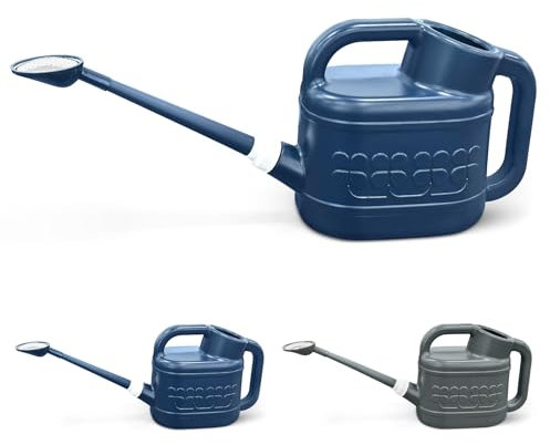 Arrosoir pour plantes d'extérieur, arrosoir avec long bec amovible et tête d'arrosage en acier inoxydable, grande bouteille d'eau pour fleurs de jardin, légumes