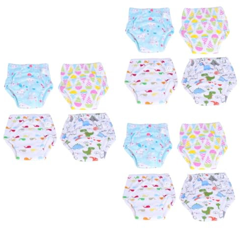 ibasenice 12 Stk Töpfchen Trainingsunterwäsche Baby Pipi Trainingshose Windel Unterwäsche Pipi-töpfchen-trainingshose Baby Stoffwindel Anti-leck-hosen Baby-unterwäsche Windeln Gaze Kleinkind