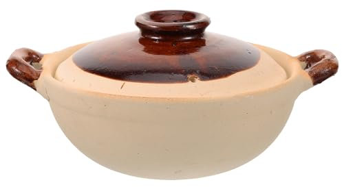 LABRIMP 1pc Cucina Pentola Stufato Pentola con Coperchi Pentola di Zuppa Pentola di Cottura Padella Pentola di Argilla per Cucinare Cucina Stufare