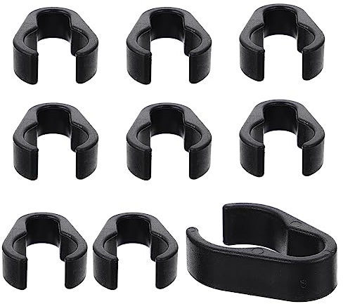 DECHOUS 10Pcs Microphone Stand Cable Clips - Plastic Mic Cable Clips Universal Microphone Boompole Cable Clip Set for Accessories, 20 mm
