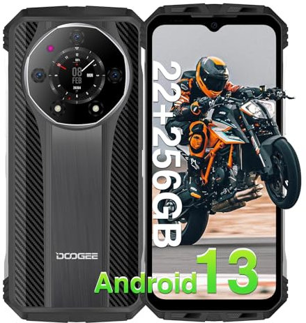 DOOGEE S110 Movil Resistente 22GB+256GB(TF 2TB) Teléfono Movil, Batería 10800 mAh/66W, 6.58''FHD+ Smartphone, 50MP+Visión Nocturna de 24 MP, 4G Doble SIM Movil Irrompible Android 13 NFC/OTG/GPS