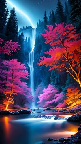 ZHUMUTO Diamond Painting Adulte Grand Format,Peinture Diamant XXL 40x70cm Paysage Cascade C,Broderie Diamant Painting Kit Complet Adulte Grand Format,Grande Taille Pour la Décoration