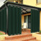 Outdoor Vorhang Wetterfest mit Ösen Oben und Unten, Outdoor Vorhänge Sonnenschutz Wasserdicht Blickdicht Gardinen für Pavillon, Benutzerdefinierte Größe -1 Stück, Dunkelgrün, B264xH213cm