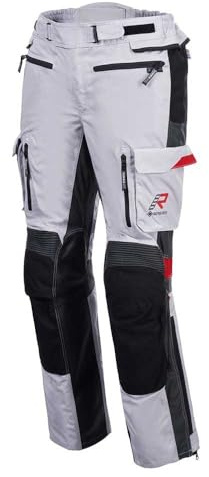 Rukka Madagasca-R Motorrad Textilhose, hellgrau/schwarz, 52