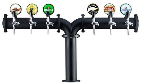 Torreperbirra a 6//8rubinetti,dispenserportatileper Birra con Insegnaluminosa a LED per Liquori,Protezione a Temperaturacostante con Ciclo a 360° E Rimane Fresco per 1-3mesi,Gusto Delicato Ricco